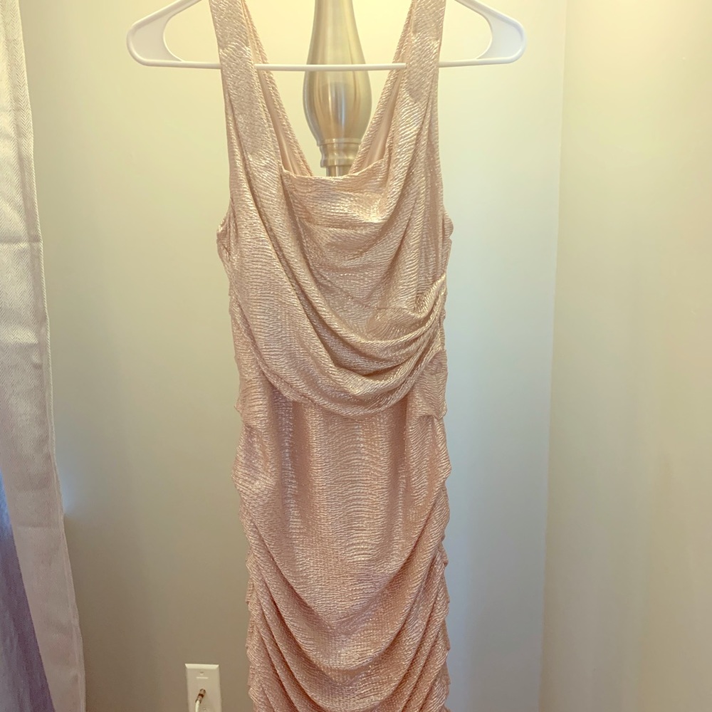 Express rose gold cocktail dress